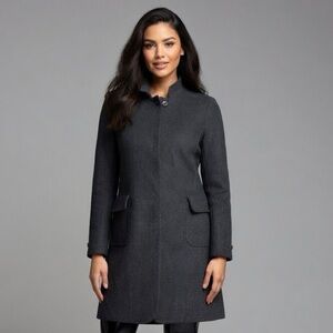 Jones New York Women’s Charcoal Gray Wool Blend Coat - Size Large